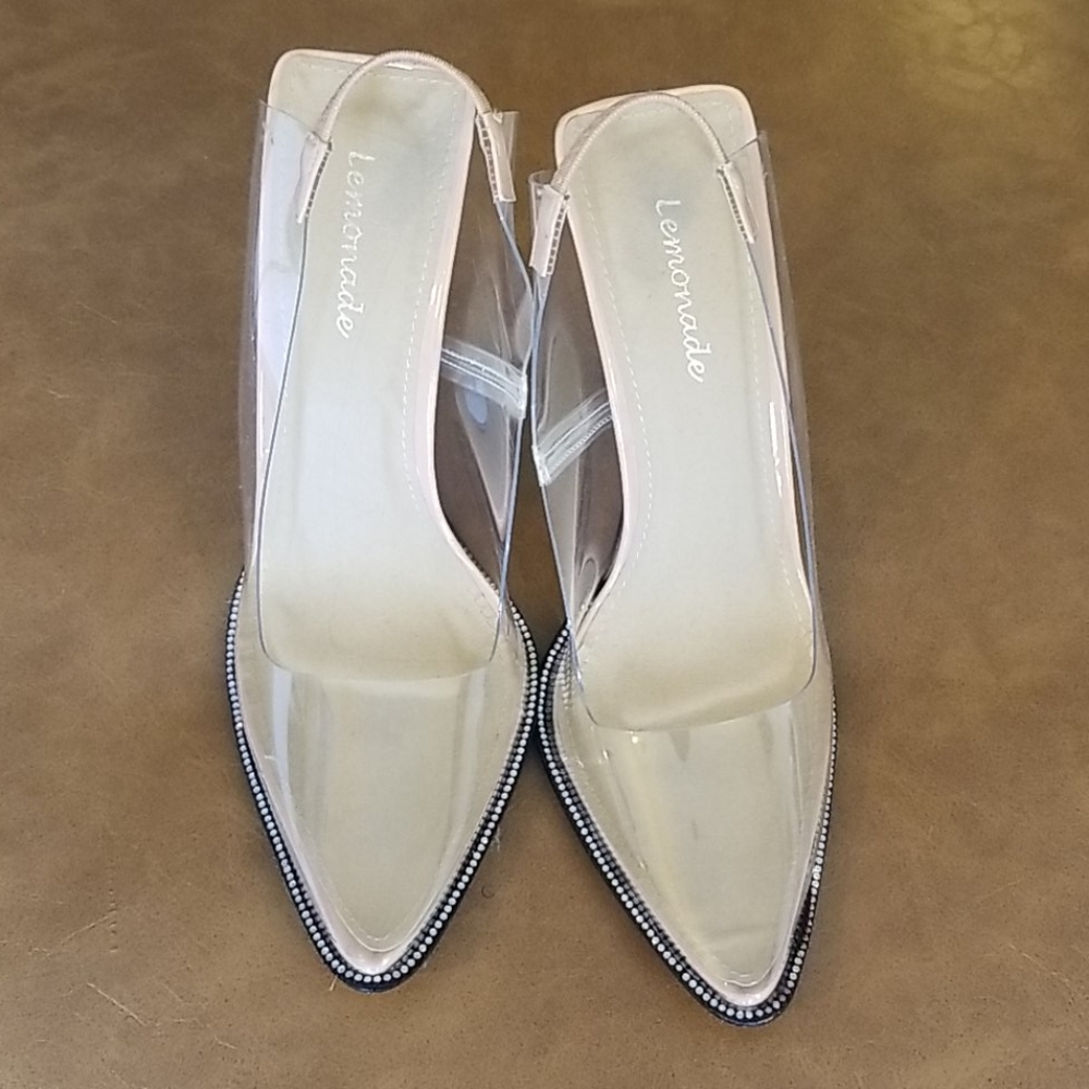 Clear high heels